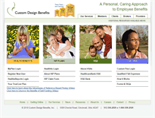 Tablet Screenshot of customdesignbenefits.com